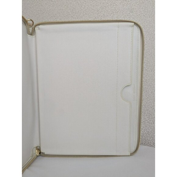 Michael Kors Tablet Multifunction Zip Case Holder Organizer Vanilla Acorn Gold - Picture 4 of 12